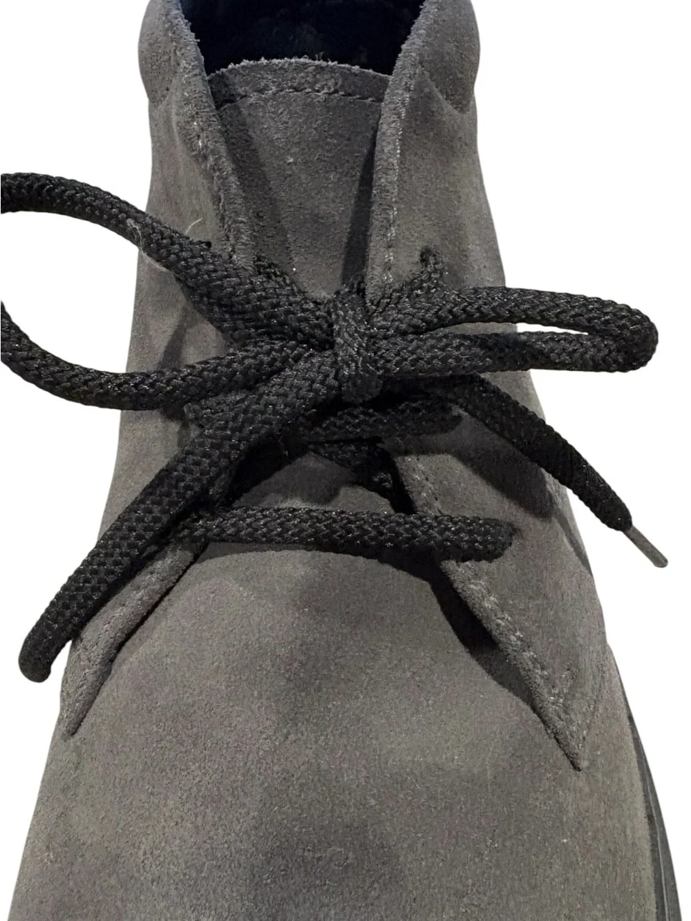 Tod's Men's Suede Lace up Ankle Boots. Chukka style. shoes. Dark Gray. Size 10.5